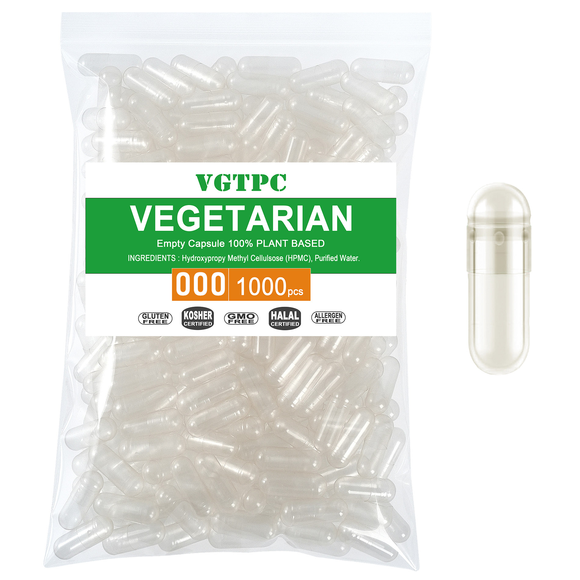 Valerian Root Capsule - 1000PCS Size 1# 4# 000 Vegetarian