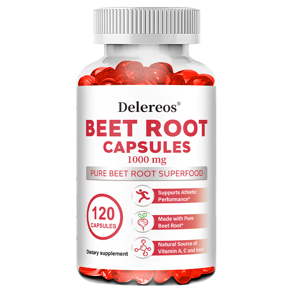 Valerian Root Capsule - Organic Beetroot Capsules 1000mg, Supports Blood