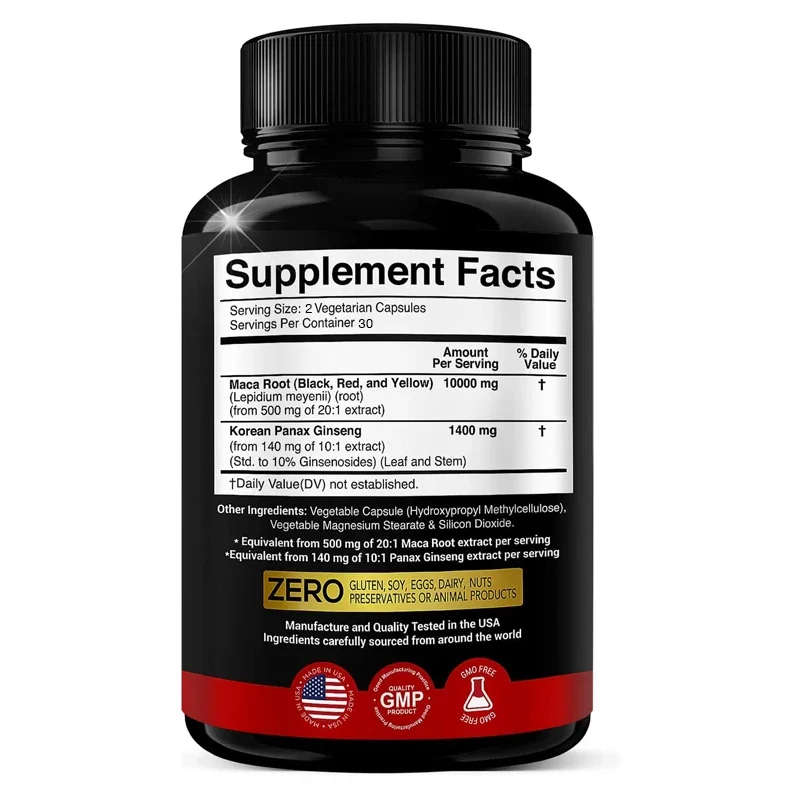Maca Root Capsules - with Gins - Valerian Root Capsule 评论和价格