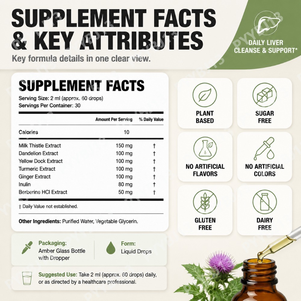 Liver Support Drops with Berbe - Herbal And Wellness 评论和价格