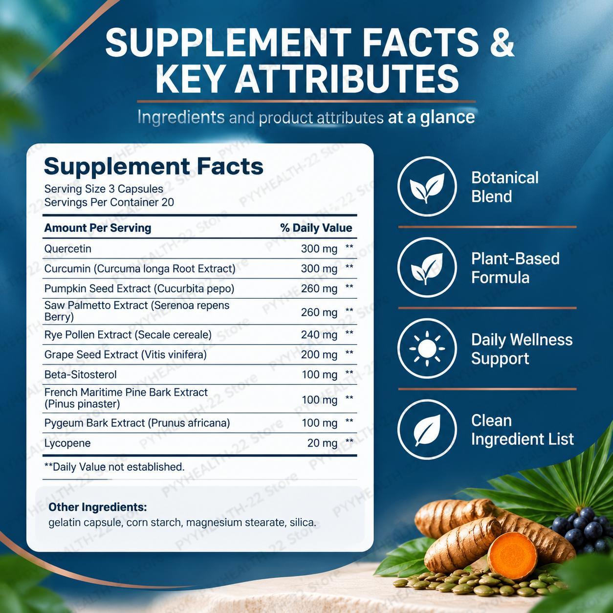 Prostate Capsules with Quercet - Wellness Quercetin 评论和价格