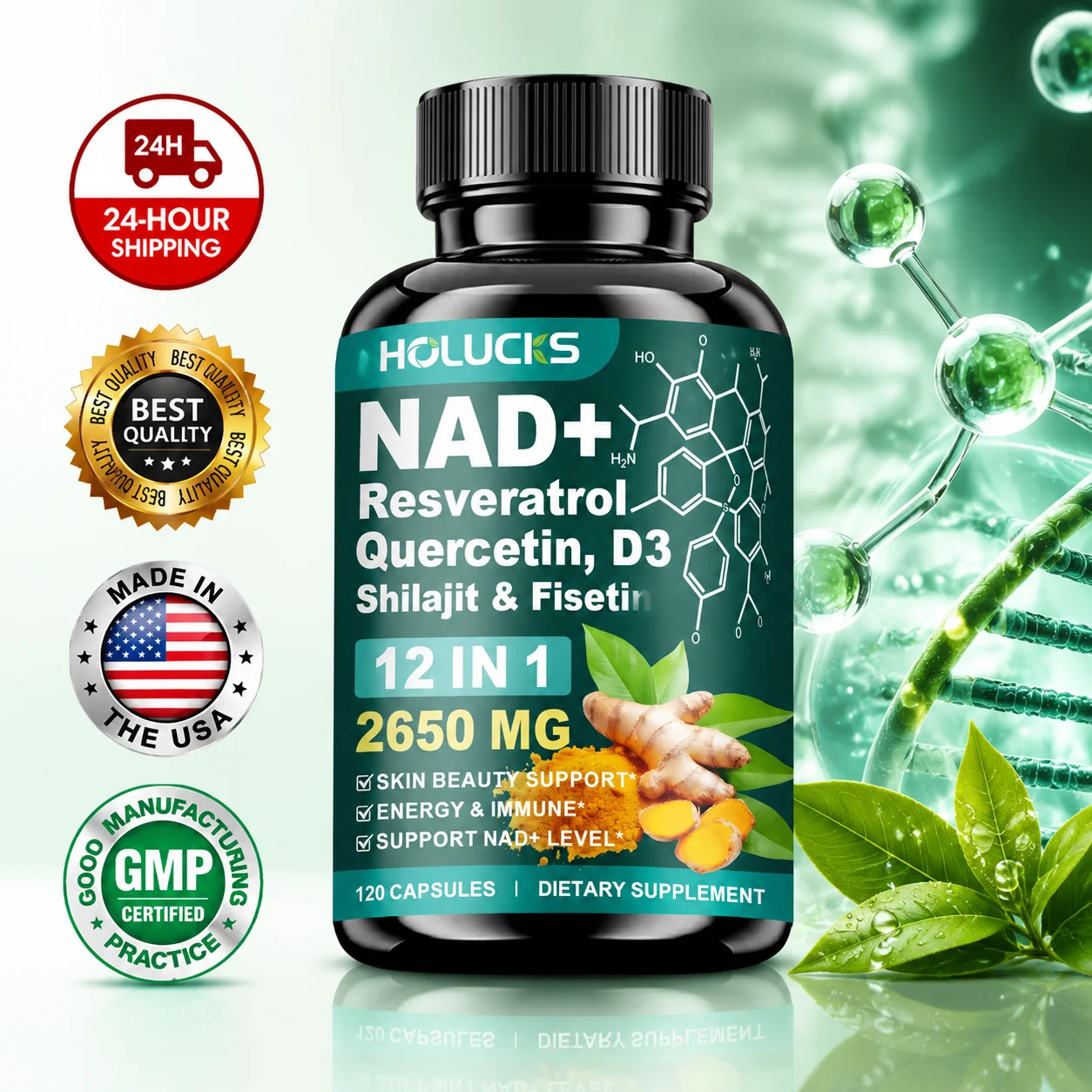 High Potency NAD+ Supplement,  - Wellness Quercetin 评论和价格
